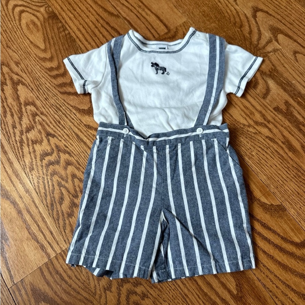 Janie & Jack Overall Jumper Set Boys 12-18 months